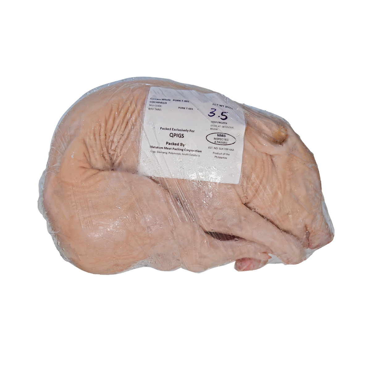 Native Cochinillo (Small Raw Suckling Pig)