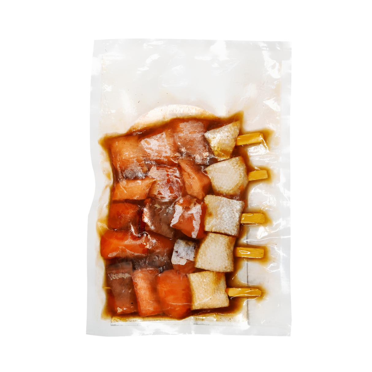 Salmon Skewers Apple Barbeque Glazed