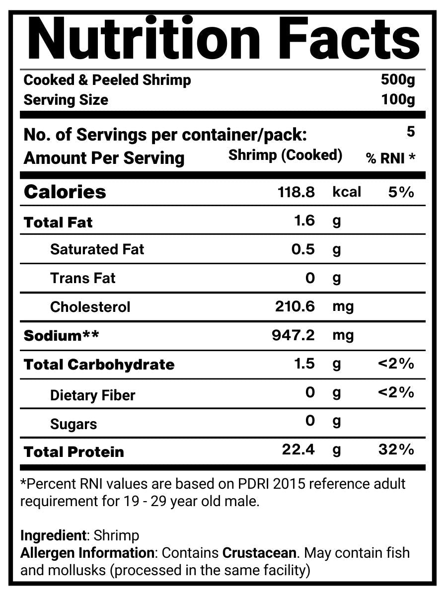 Cooked & Peeled Shrimp - Pacific Bay