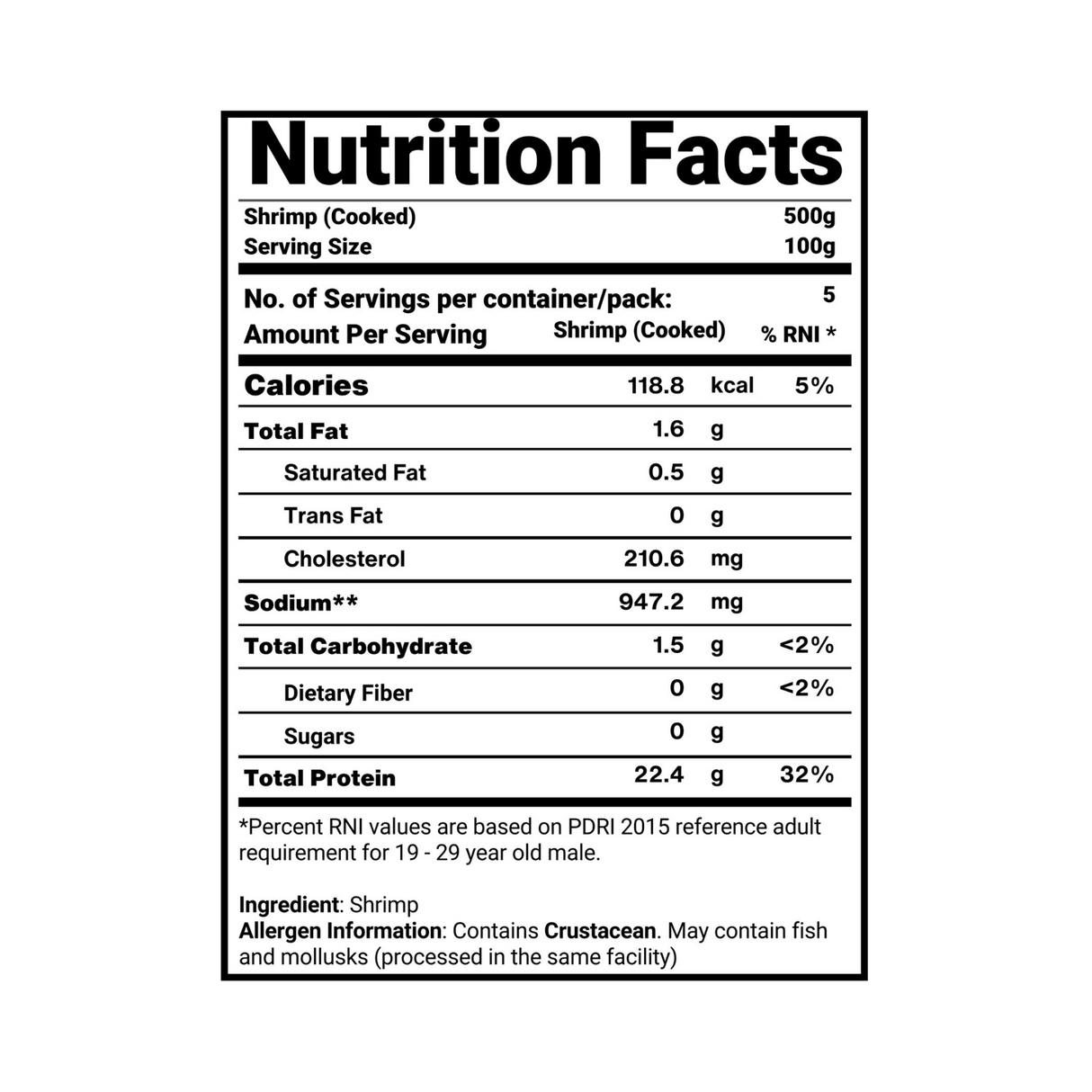 Cooked & Peeled Shrimp - Pacific Bay