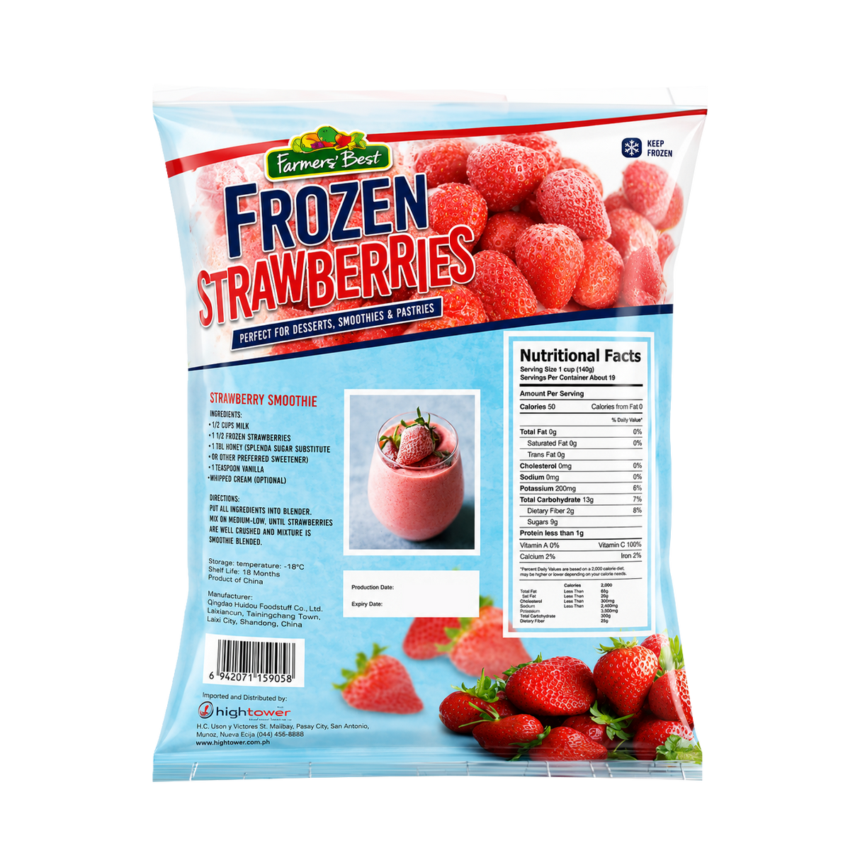 Farmer Best Frozen Whole Strawberries - Pacific Bay