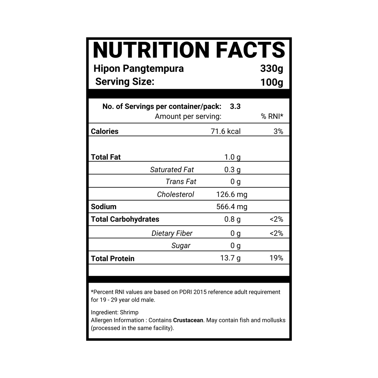 Seareyna Hipon Pangtempura (Nobashi Shrimp) - Pacific Bay