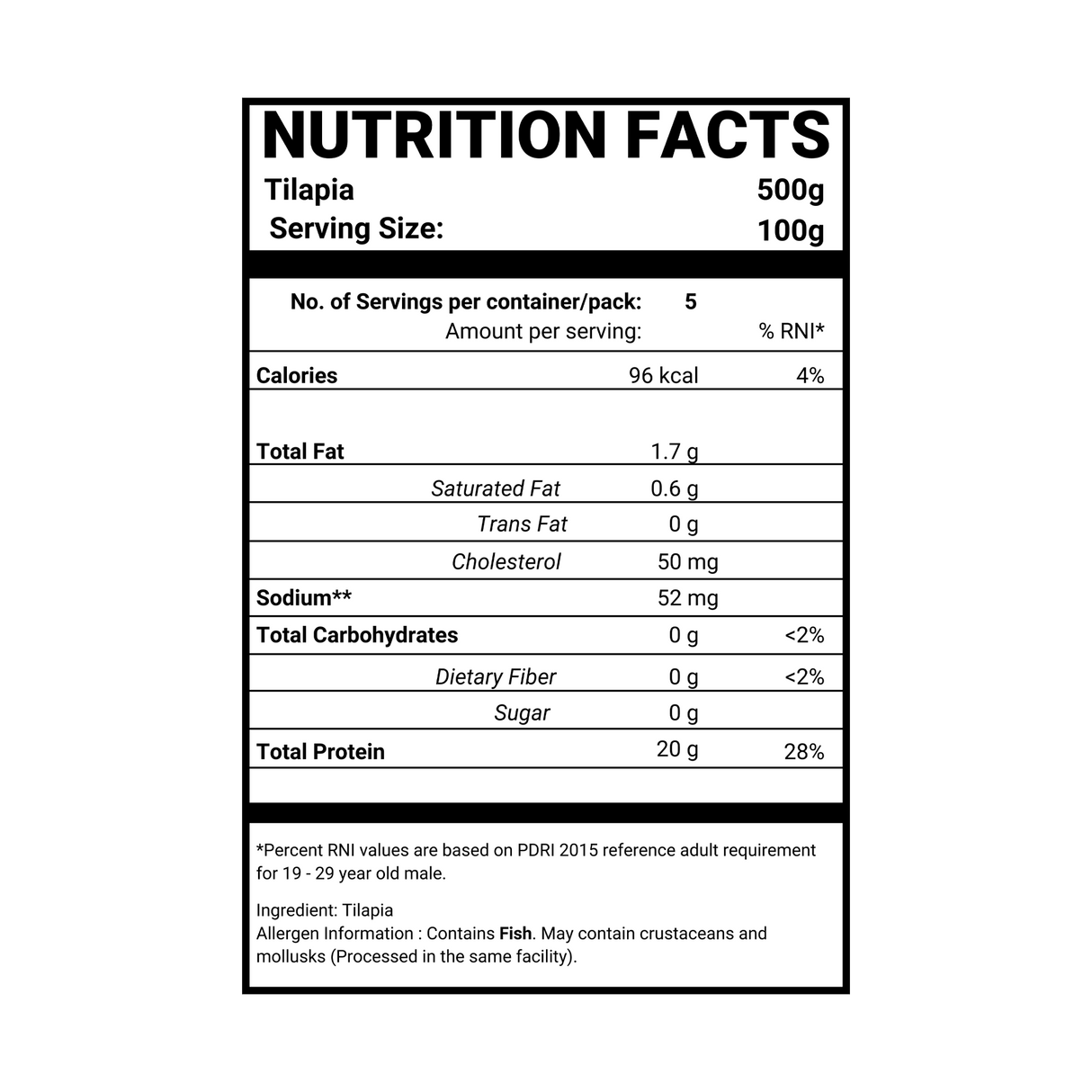 Seareyna Tilapia Whole - Pacific Bay