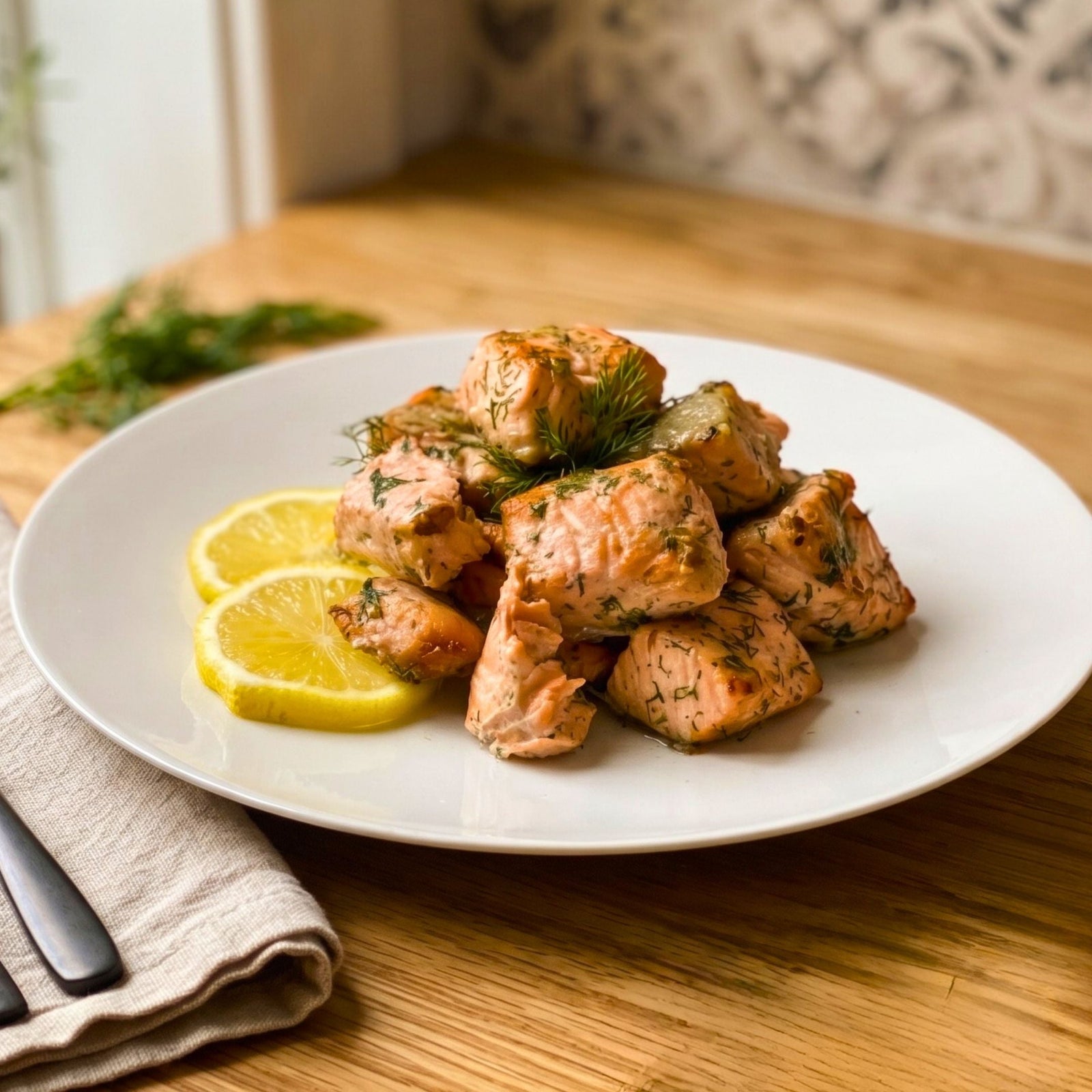 Lemon Dill Salmon Bites