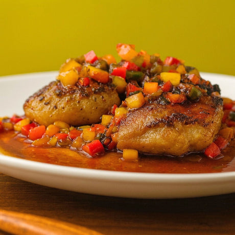 Bacalao Loins with Bell Pepper Glaze - Pacific Bay