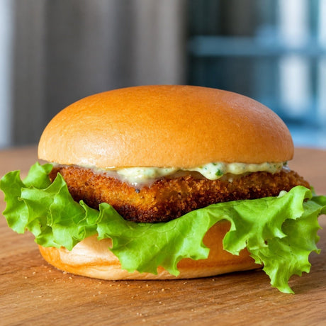 Crispy Fish Burger with Coleslaw and Tartare Sauce - Pacific Bay