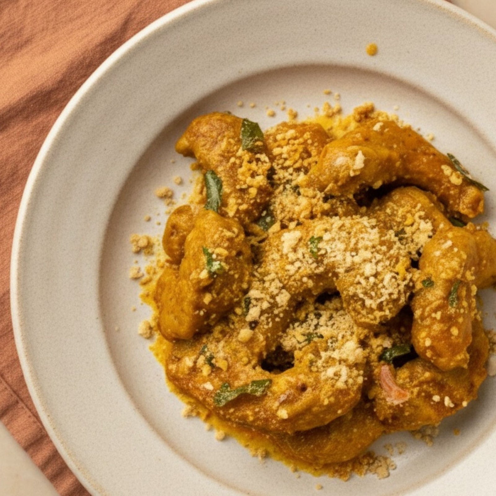 Crispy Shrimp Popcorn in Salted Egg Curry Sauce - Pacific Bay