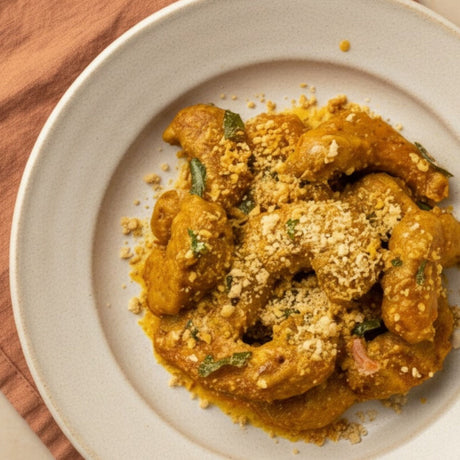 Crispy Shrimp Popcorn in Salted Egg Curry Sauce - Pacific Bay