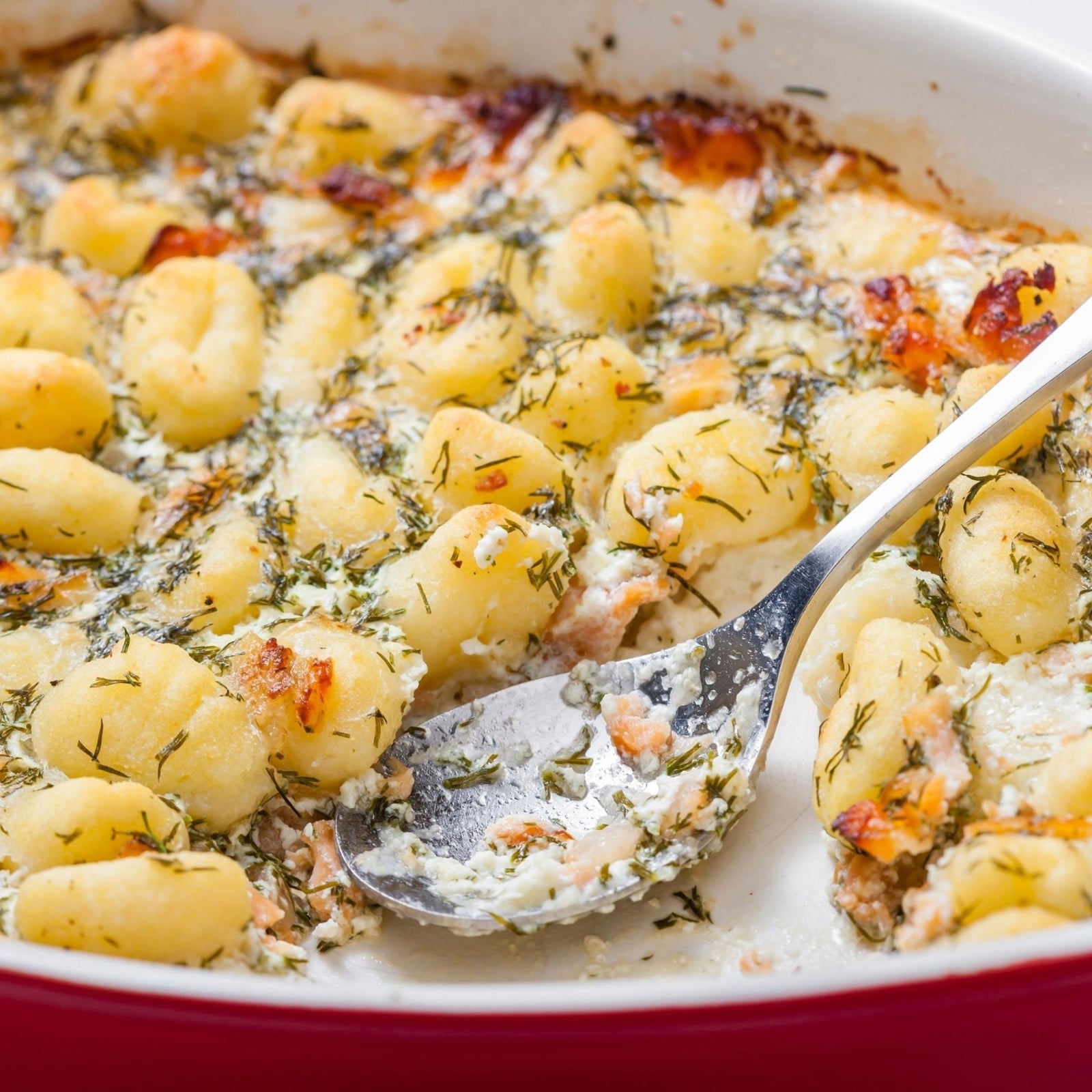 Easy Creamy Baked Salmon and Gnocchi with Dill - Pacific Bay