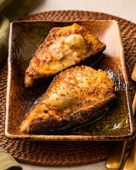 Halibut Steak with Crab Fat Butter - Pacific Bay