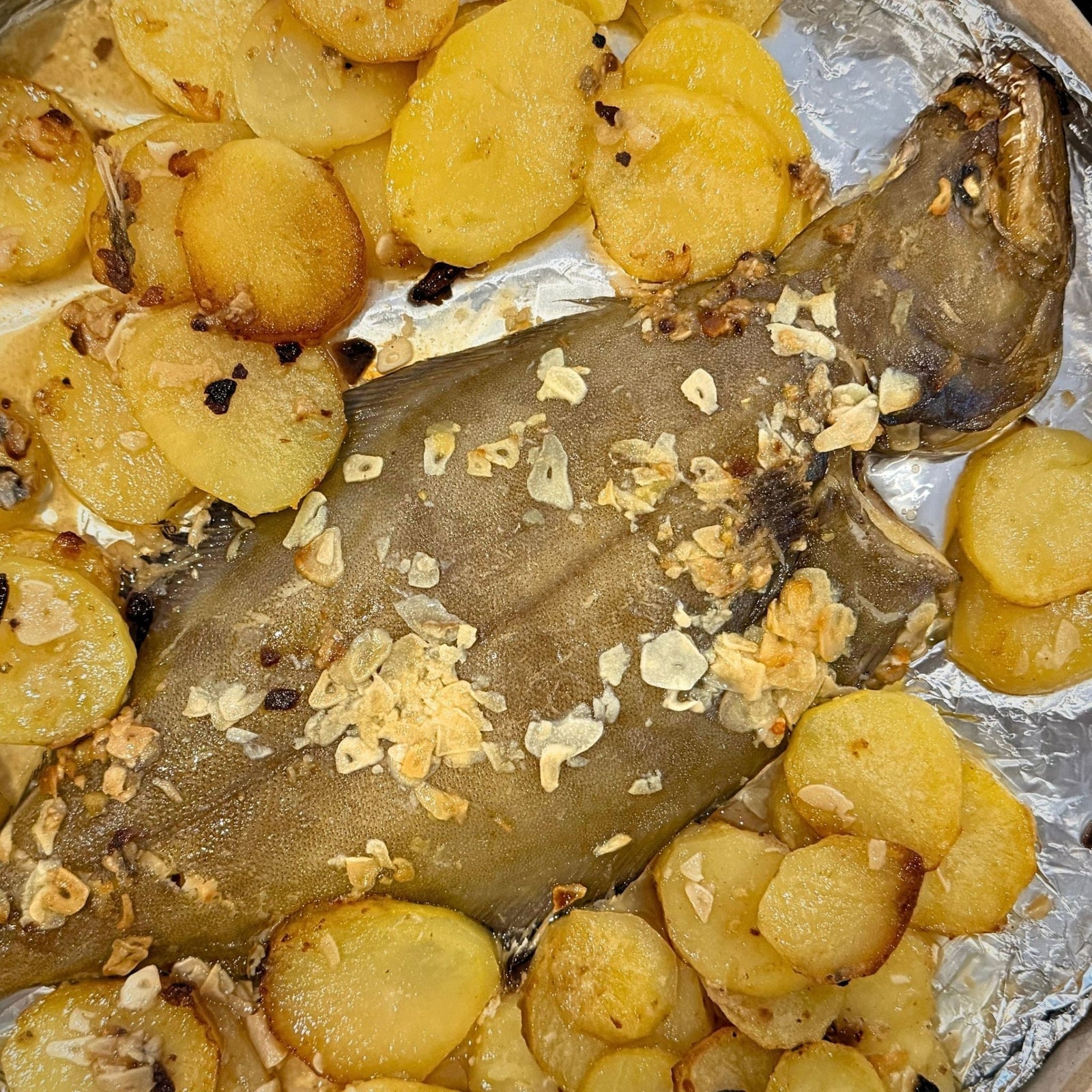 Roasted Whole Halibut with Spanish-Style Panadera Potatoes - Pacific Bay
