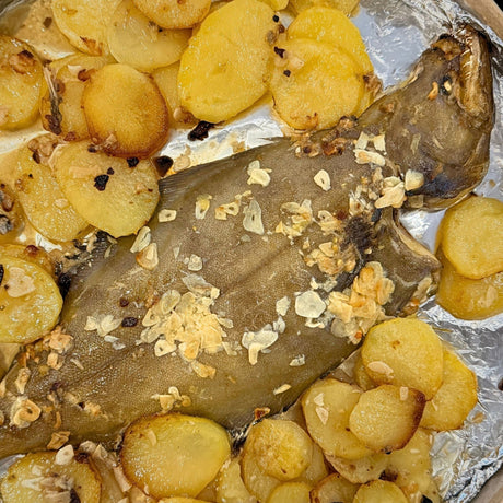 Roasted Whole Halibut with Spanish-Style Panadera Potatoes - Pacific Bay