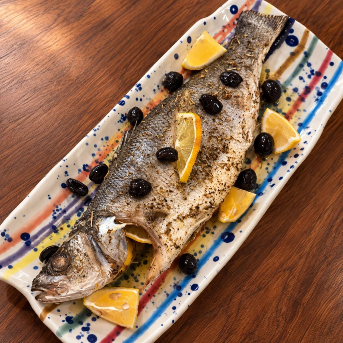 Whole Roasted Branzino with Lemon, Garlic & Italian Herbs - Pacific Bay