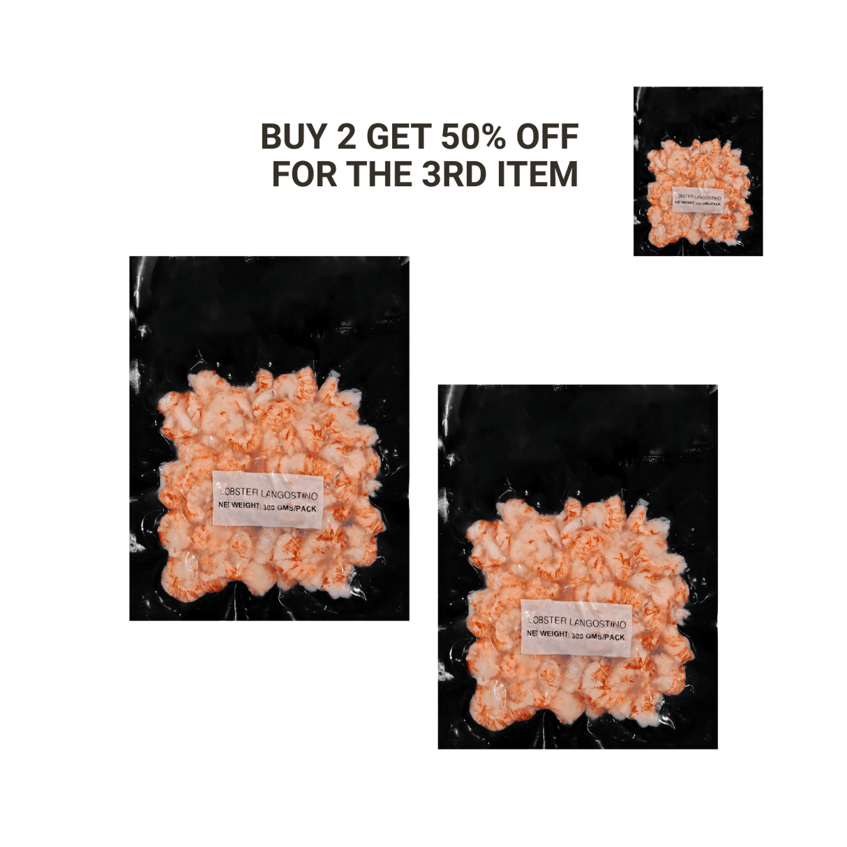Buy 2 Get 50% off the 3rd Wild Caught Lobster Langostino Meat - Pacific Bay