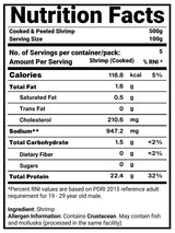 Cooked & Peeled Shrimp - Pacific Bay