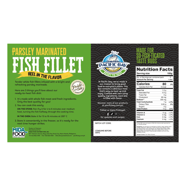 Parsley Marinated Fish Fillet - Pacific Bay