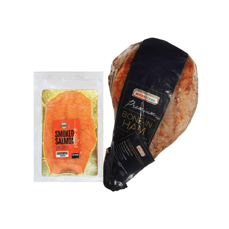 Party Set: Buena Foods Bone - In Ham + Smoked Salmon 500g - Pacific Bay