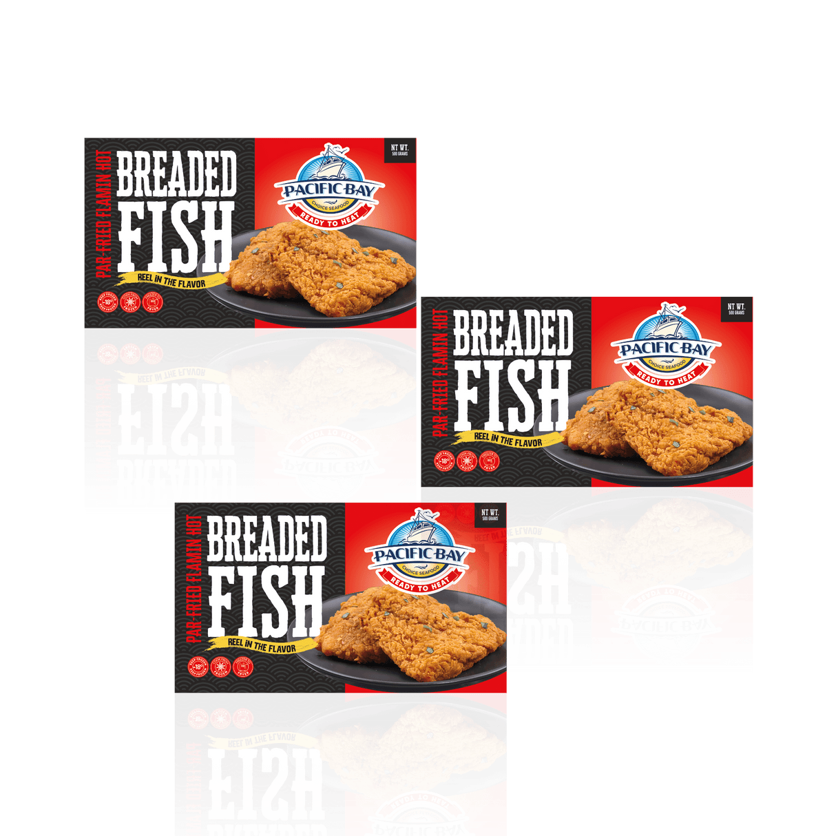 Saver Bundle: Pacific Bay Ready to Heat Flamin Hot Breaded Fish - Pacific Bay